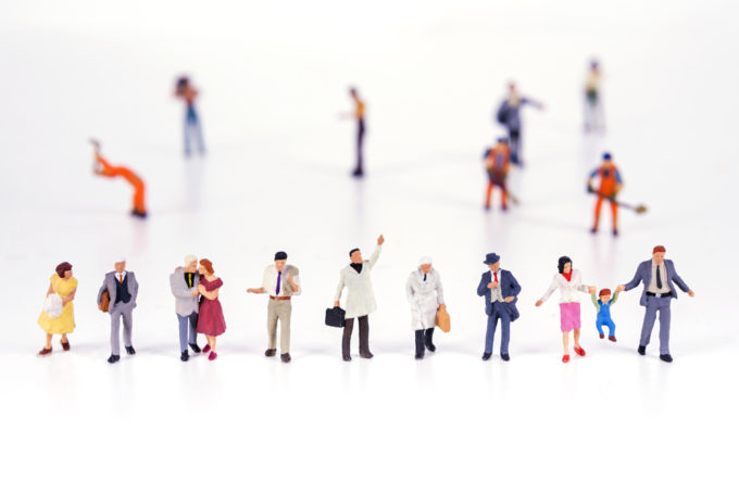 diverse tiny people